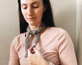 Scarf KNITTING PATTERN ⨯ Knitted headscarf ⨯ Lace headband ⨯ Lace tie scarf ⨯ Scarf ⨯ Necktie ⨯ Vine headscarf