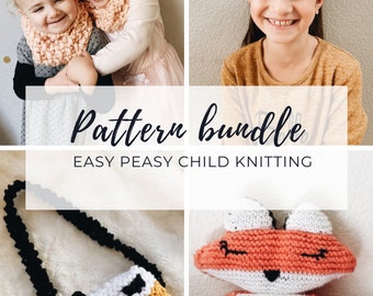 Easy Peasy Child ⨯ Simple Knit Series ⨯ KNITTING PATTERN BUNDLE