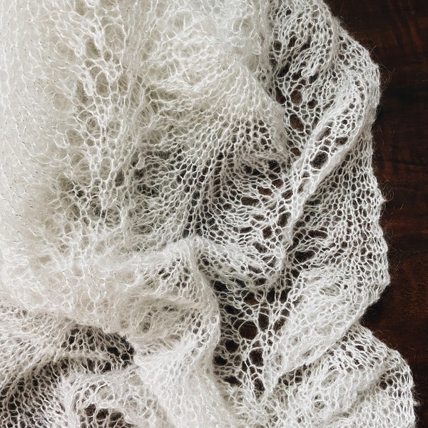 BLANKET KNITTING PATTERN ⨯ Blanket, Afghan, Throw ⨯ Lace ⨯ Home Decor ⨯ Feather and Fan Blanket ⨯ 10 sizes