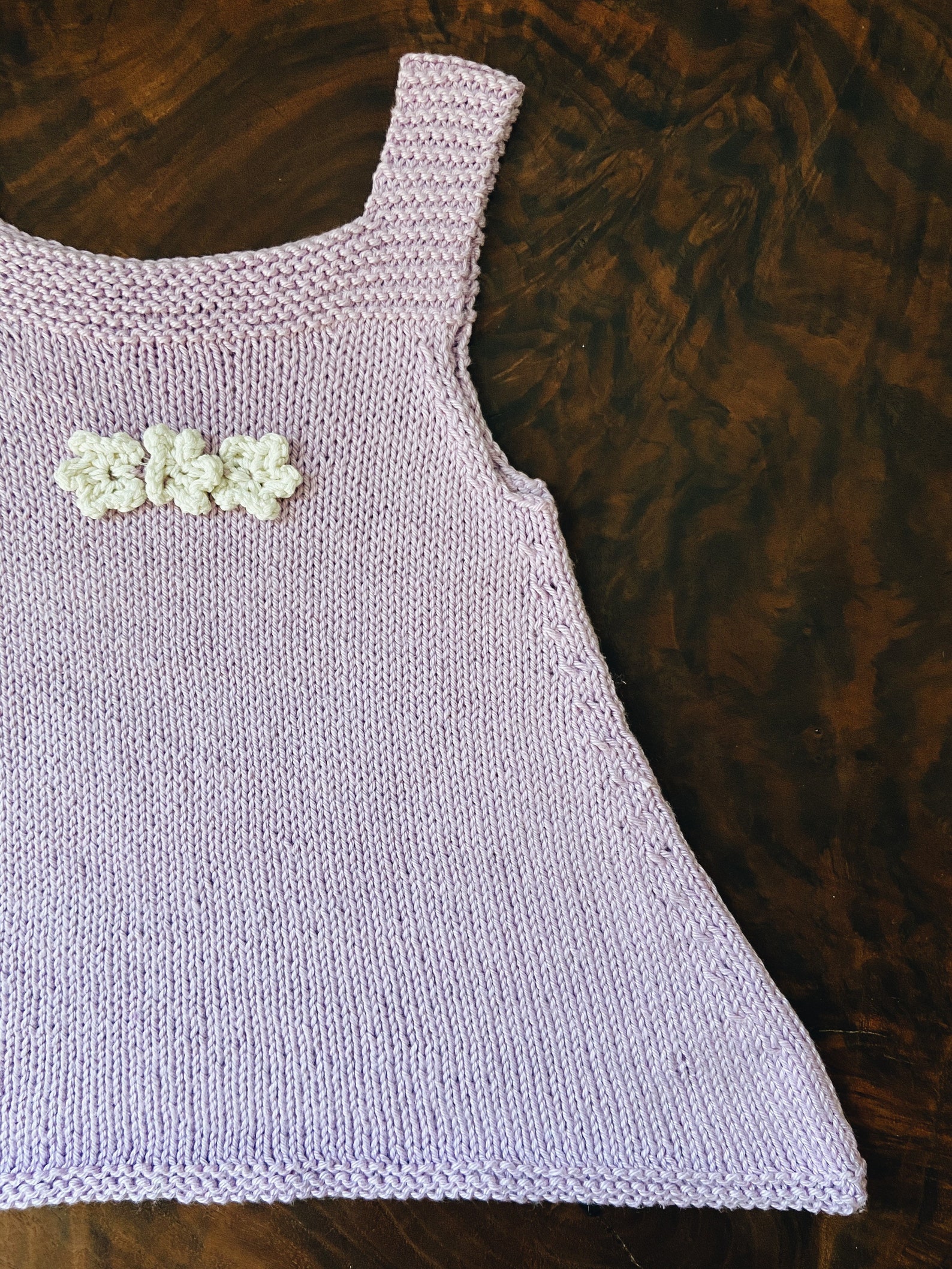 Knitting Pattern Baby Pinafore Dress Flower Summer Dress Etsy UK