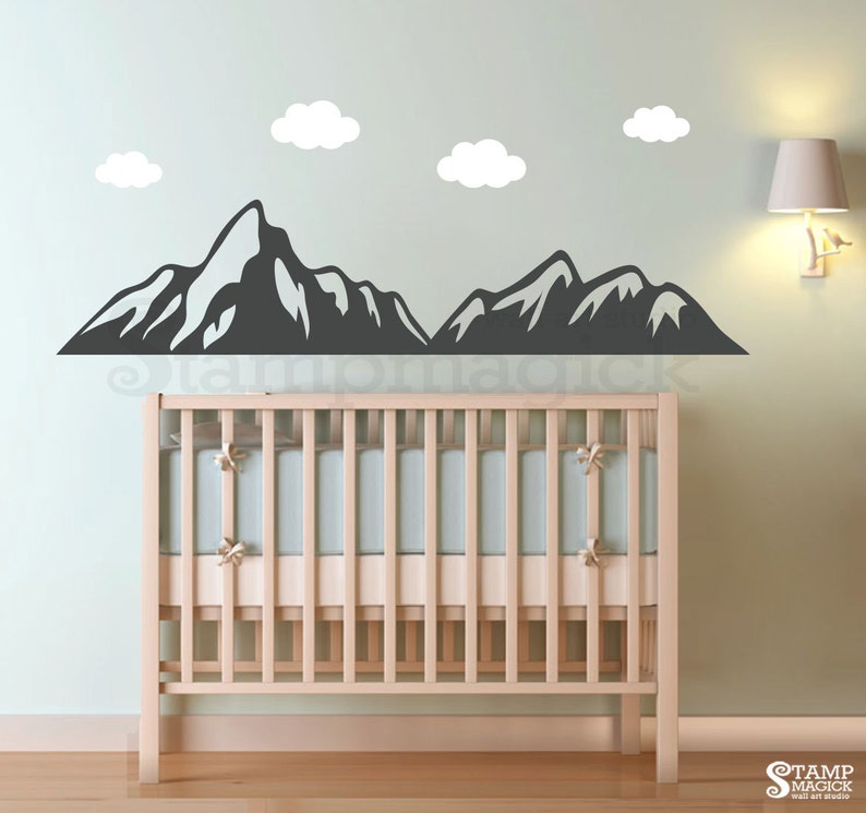 mountain wall art nursery