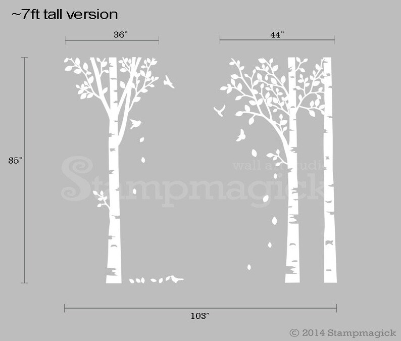 white birch wall decals