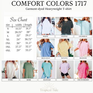 a women's t - shirt with different colors and sizes
