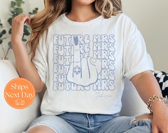 Retro Bachelorette Bride Shirt | Personalized Future Mrs Shirt Tshirt | Bride to be Shirt | Custom Future Mrs Comfort Colors Shirt