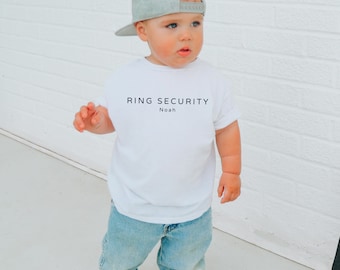 Ring Security Shirt | Personalized Ring Bearer Shirts | Custom Flower Boy or Girl Tee | Jr Best Man Shirt | Wedding Shirts