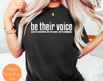 Be their voice Comfort Colors t-shirt | Animal rescue shirt | Foster Volunteer Gift | Dog Rescue tee | Animal shelter tshirt | Animal lover