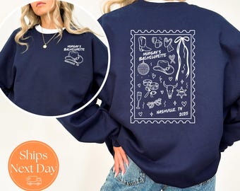 Custom Last Rodeo Bachelorette Sweatshirt | Cowgirl Bride Sweatshirt | Personalized Western Bachelorette hoodie | Nashville Bach Crewneck