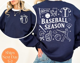 Custom Baseball Sweatshirt | Custom Baseball team apparel | Baseball Mom Crewneck | Baseball coach Hoodie | Game day Sweatshirt