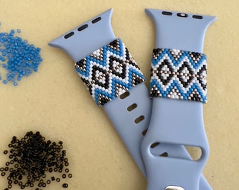 Beaded watch band