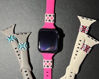 Beaded watch band