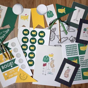 2026 Masters Golf Party imprimables, bannière DIY, art de golf (téléchargement numérique)