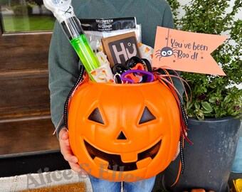 You've Been Boo'd Halloween Printable, Trick or Treat tags, Halloween Gift tags, Pumpkin gift tag, Printable gift tag, You've Been Boo'd!