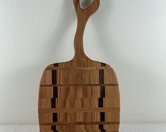 Glitch Grain Mixed Hardwood Bread Peel / Serving Board