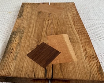 Mixed Hardwood Inlay Board | Handcrafted Slab Cutting Board V2
