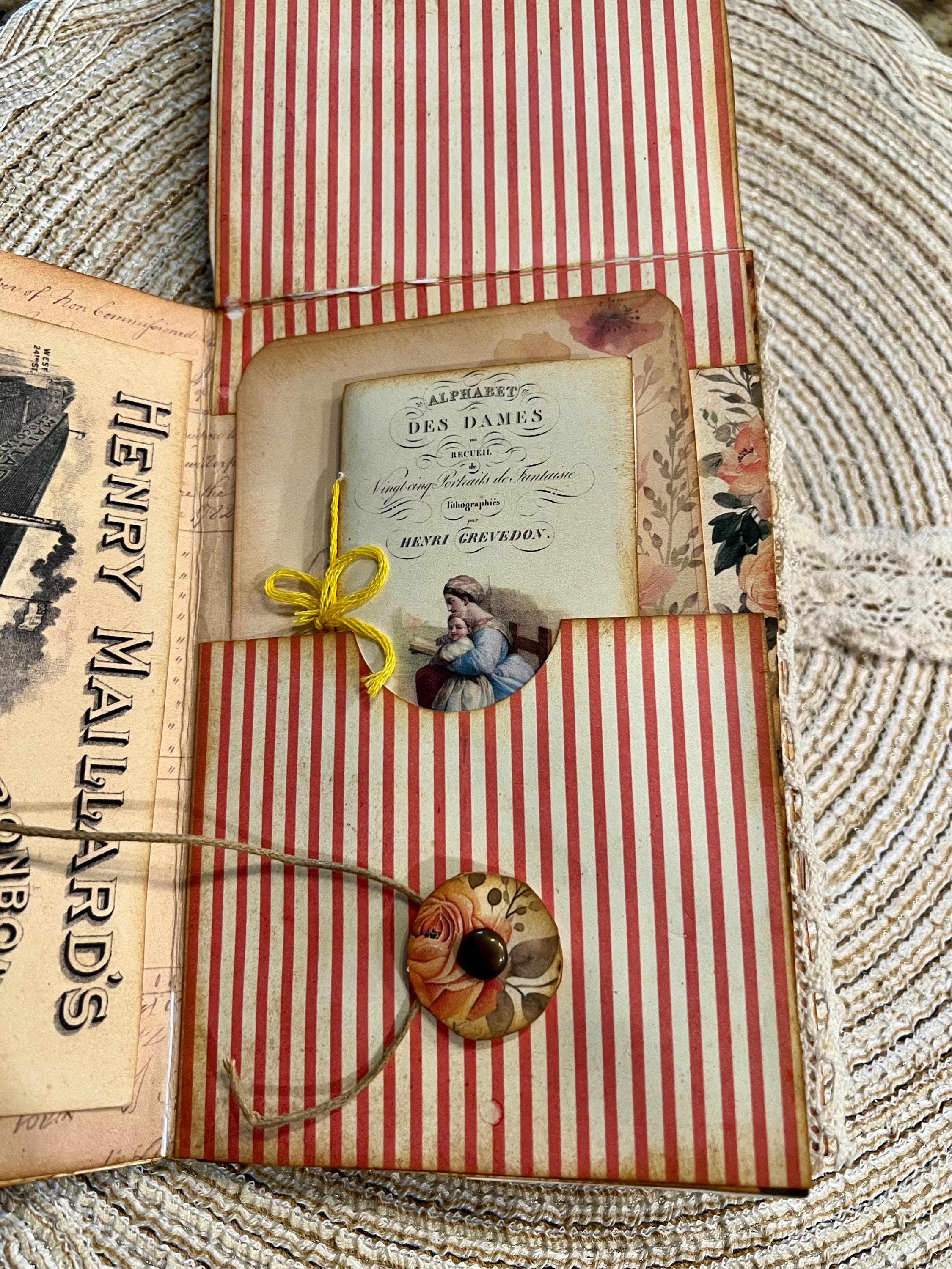 Junk Journal, Booklet, Handmade, 61/2” Tall 41/2”. Inside Journal Pages ...