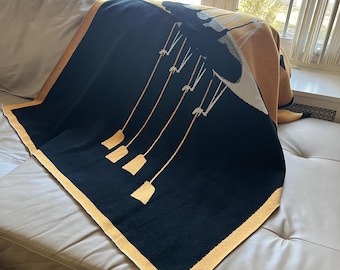 Rowing Knit Blanket – Crew Gift or Home Decor – Standard Design – 20 Color Combinations