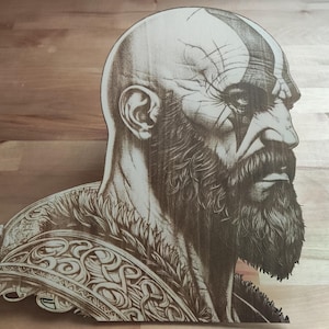 God of War Kratos engraving