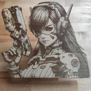 Overwatch D.VA engraving