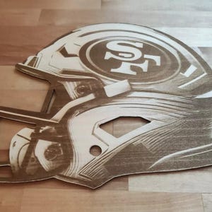 San Francisco 49ers football helmet engraving