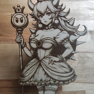 Bowsette engraving