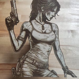 Lara Croft Tomb Raider engraving