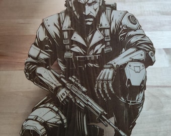 Metal Gear Solid Snake engraving