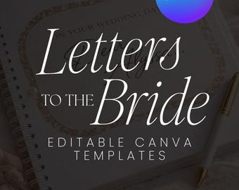 How to Create a Letters to the Bride Book | CANVA TEMPLATES ONLY