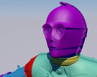C-3PO 3D Druckbares Modell STL
