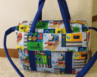 Thomas the Tank train Diaper Bag with changing pad by EMIJANE