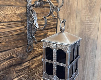Wandlamp, kroonluchter, plafondkandelaar, middeleeuwse hanglamp, wandkandelaar, metalen wandlamp, middeleeuws decor, antieke lantaarn