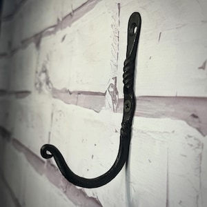 Hand Forged Hook, Wall hook, Door Hooks, Key Hook, Wall Hanger, Iron Hook, Pot Hook, Forged hook, Kitchen Hook, Wrought Iron, Towel Hook,
