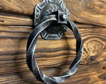 Ring door handle, Cabinet Ring, Metal handle, Circular door pull, wrought hardware, Door Pull, Decorative Door Knocker, Iron Cabinet Knob,
