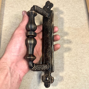 Barn door handle, Forged Door Handle, Wrought iron door handle, Door handle, Iron Cabinet Knob