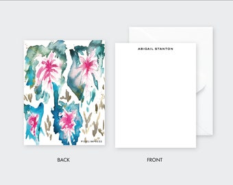 Caladium Custom Stationery | Flat Notes + Envelopes