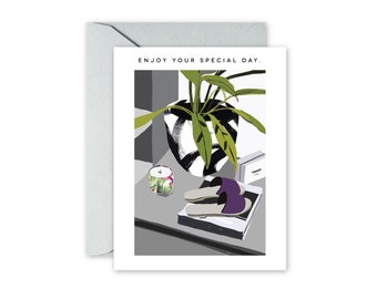 GRAFFITI PLANTER Greeting Card | | Everyday | Birthday