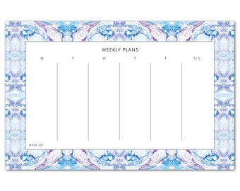 Weekly Planner Notepad Bohemian Pattern / Gift for Her / Gift Under 25 / Stocking Stuffer