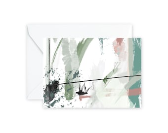 Mint Abstract Notecards + Envelopes Pack | Boxed Set (8)