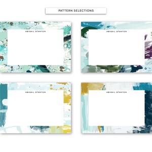 Abstracts VII Personalized Luxe Stationery Flat Notes Set 10 image 1