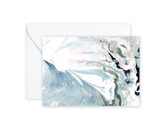 Aqua Marble Notecards + Envelopes Pack | Boxed Set (8)