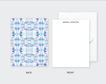 Bohemian Tiled Custom Stationery | Flat Notes + Envelopes