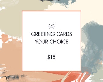 ANY 4 GREETING Cards|Bundle