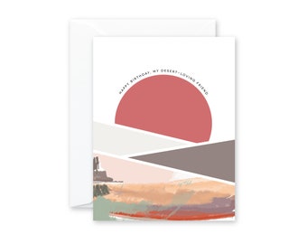 DESERT-LOVER BIRTHDAY Mod Greeting Card