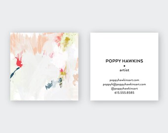 Abstract Confetti Calling Cards | Business Cards | Blogger Cards | Set (50)