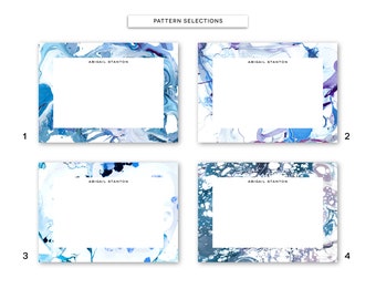 Abstracts IV Personalized Luxe Stationery | Flat Notes  - Set (10)