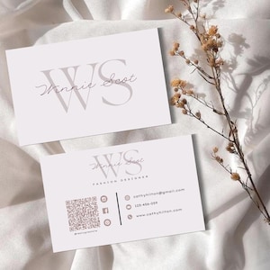 Elegante bewerkbare sjabloon voor visitekaartjes met Instagram-ontwerp - afdrukbaar visitekaartje