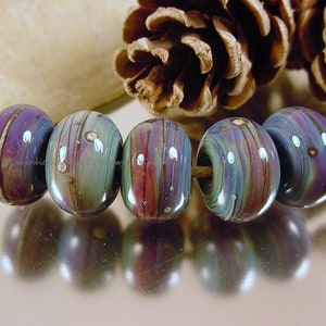 Lampwork beads, handmade artisan glass, raku style glass beads, Stephanie McCain lampwork, AvasBeadGarden, SRA