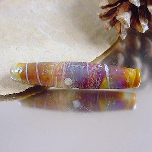 Lampwork beads by Stephanie McCain, glass pendant, handmade lampwork bead, raku style bead, AvasBeadGarden, SRA