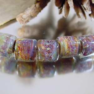 Lampwork beads, handmade artisan glass, raku style glass beads, Stephanie McCain lampwork, AvasBeadGarden, SRA