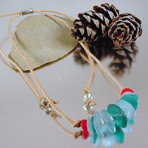 Boho necklace, handmade lampwork glass, artisan necklace, Avasbeadgarden, Stephanie McCain lampwork, leather necklace, choker.