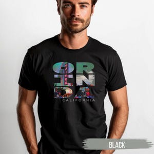 Black shirt featuring Orinda California text with the iconic Orinda Theatre design integrated into the letters. Simple and stylish, this tee is perfect for showcasing local pride and celebrating Orinda and Lamorinda’s charm in the East Bay